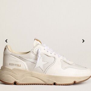 Golden Goose Cream Running Sole Sneakers